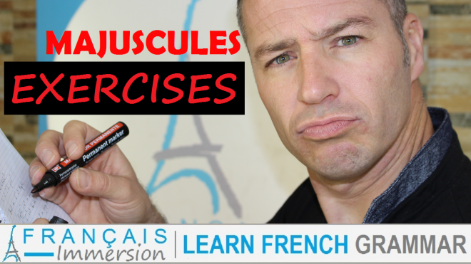 French Capitalization Exercises Majuscules - Francais Immersion