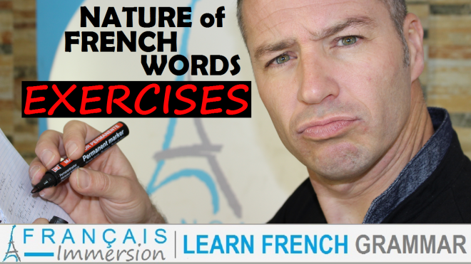 Nature French Words Exercises Grammar - Francais Immersion
